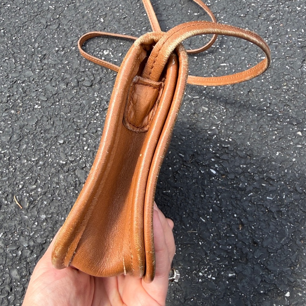 Genuine leather crossbody medium brown color - Picture 11 of 11